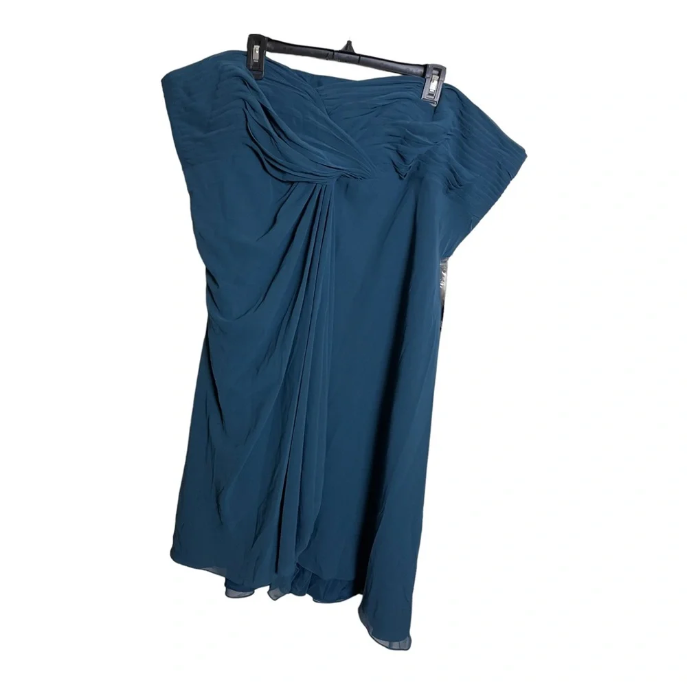 David’s Bridal Strapless Chiffon Short Dress Size 26 NWT - Picture 2 of 8